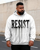 Big & Tall Men's "RESIST Declaration Of Resistance" Graffiti Print Hoodie